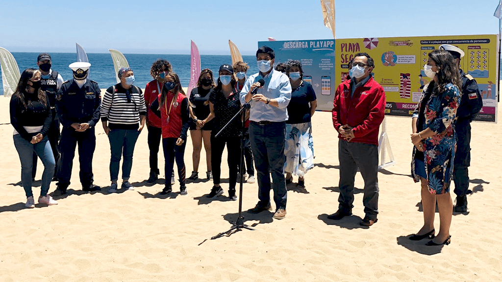 Temporada de praia no Chile estreia com aplicativo de controle de protocolo