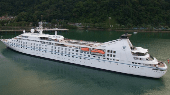 Primeiro cruzeiro com turistas chegou a Golfito, Costa Rica após 17 meses de fechamento
