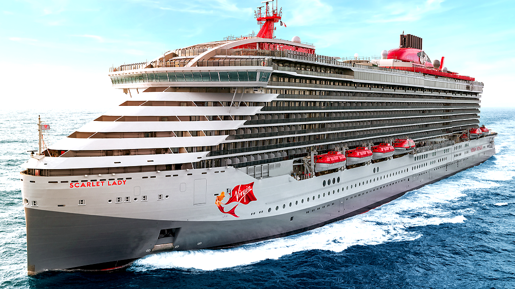 O navio Scarlet Lady da Virgin Voyages parte de Miami para uma viagem épica