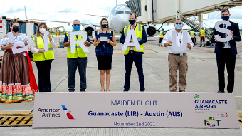 Aeroporto de Guanacaste abre alta temporada com nova rota saindo de Austin, Texas