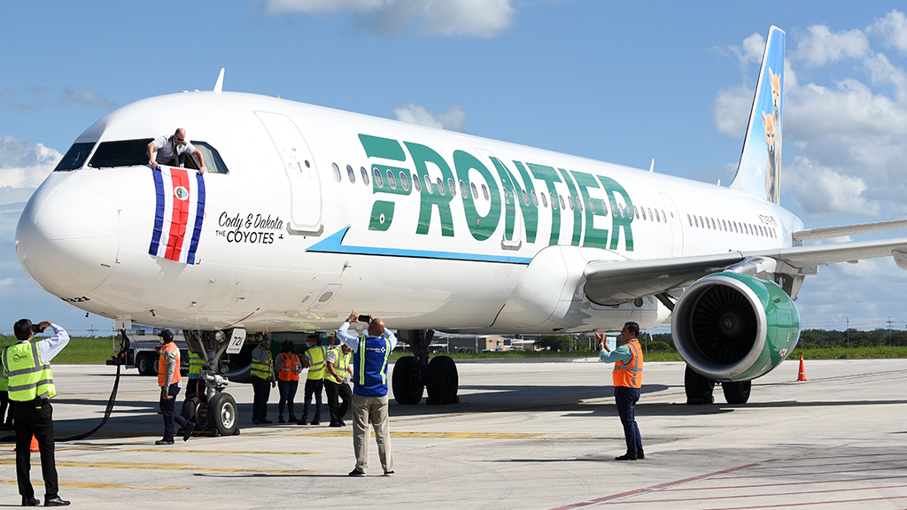 Guanacaste Aeropuerto se conecta a Orlando em um novo voo da Frontier