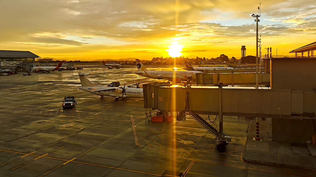 Os voos domésticos representam 70% do tráfego aéreo total na Colômbia