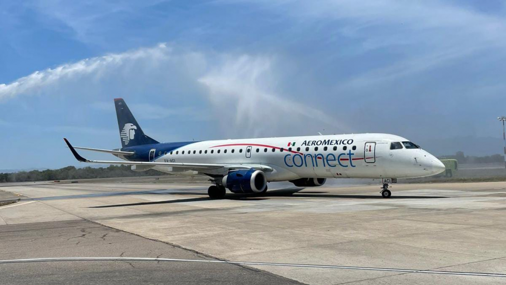 Aeroméxico fez seu voo inaugural para Puerto Vallarta do Aeroporto Internacional Felipe Ángeles